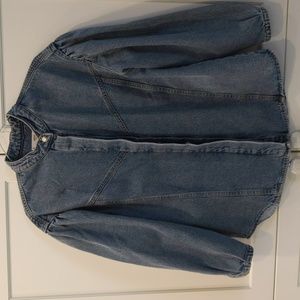 Mango denim shacket in blue